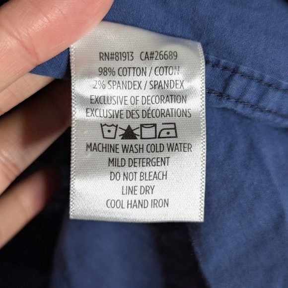 Robert Graham Casual Button Down Short Paisley Floral Dot Print Blue Medium - Picture 8 of 8